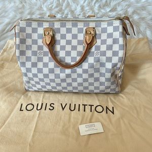 Authentic Louis Vuitton Damier Azur Canvas Speedy